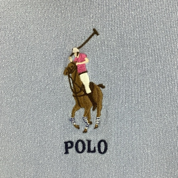 Polo Ralph Lauren Big Pony Sky Blue  Womens Hoodie Sz 16 - Picture 3 of 13